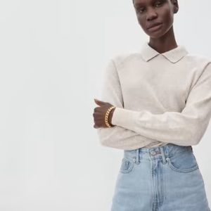 Everlane The Cashmere Collared Sweater canvas